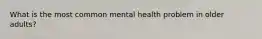 What is the most common mental health problem in older adults?