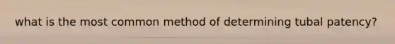 what is the most common method of determining tubal patency?