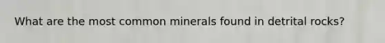 What are the most common minerals found in detrital rocks?