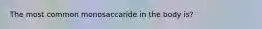 The most common monosaccaride in the body is?