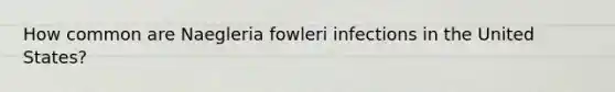 How common are Naegleria fowleri infections in the United States?