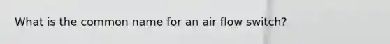 What is the common name for an air flow switch?