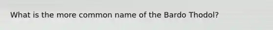 What is the more common name of the Bardo Thodol?