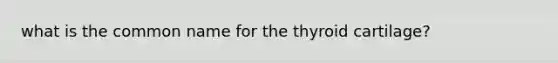 what is the common name for the thyroid cartilage?