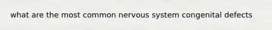 what are the most common <a href='https://www.questionai.com/knowledge/kThdVqrsqy-nervous-system' class='anchor-knowledge'>nervous system</a> congenital defects