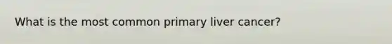 What is the most common primary liver cancer?