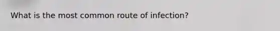 What is the most common route of infection?