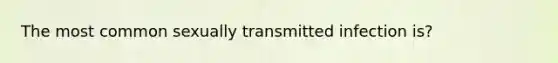 The most common sexually transmitted infection is?