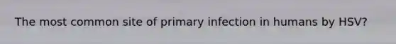 The most common site of primary infection in humans by HSV?