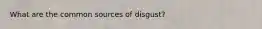 What are the common sources of disgust?