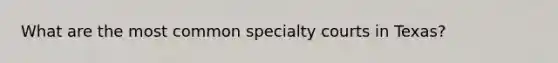 What are the most common specialty courts in Texas?