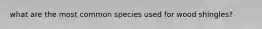 what are the most common species used for wood shingles?