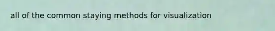all of the common staying methods for visualization
