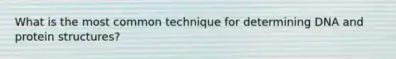 What is the most common technique for determining DNA and protein structures?