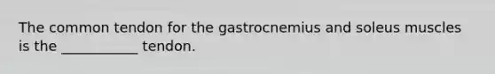 The common tendon for the gastrocnemius and soleus muscles is the ___________ tendon.