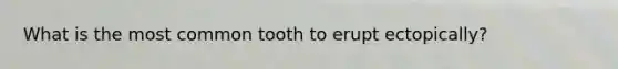 What is the most common tooth to erupt ectopically?