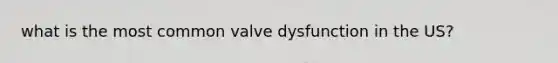 what is the most common valve dysfunction in the US?