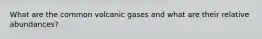 What are the common volcanic gases and what are their relative abundances?