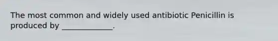 The most common and widely used antibiotic Penicillin is produced by _____________.