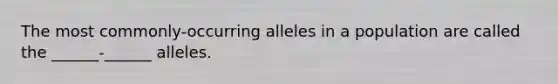 The most commonly-occurring alleles in a population are called the ______-______ alleles.