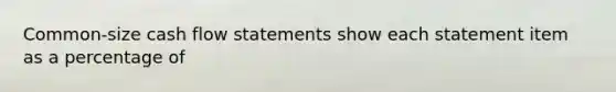 Common-size cash flow statements show each statement item as a percentage of