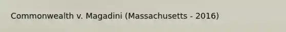 Commonwealth v. Magadini (Massachusetts - 2016)