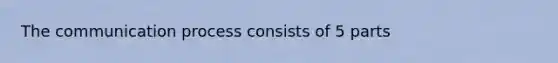 <a href='https://www.questionai.com/knowledge/kTysIo37id-the-communication-process' class='anchor-knowledge'>the communication process</a> consists of 5 parts
