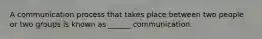 A communication process that takes place between two people or two groups is known as ______ communication.