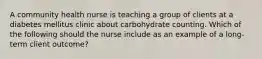 A community health nurse is teaching a group of clients at a diabetes mellitus clinic about carbohydrate counting. Which of the following should the nurse include as an example of a long-term client outcome?