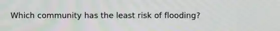 Which community has the least risk of flooding?