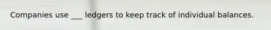 Companies use ___ ledgers to keep track of individual balances.