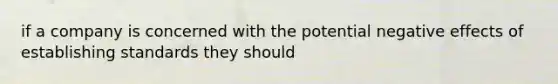 if a company is concerned with the potential negative effects of establishing standards they should