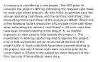 A company is considering a new project. The CFO plans to calculate the project's NPV by estimating the relevant cash flows for each year of the project's life (the initial investment cost, the annual operating cash flows, and the terminal cash flow), then discounting those cash flows at the company's WACC. Which one of the following factors should the CFO include in the cash flows when estimating the relevant cash flows? a. All sunk costs that have been incurred relating to the project. b. All interest expenses on debt used to help finance the project. c. The investment in working capital required to operate the project, even if that investment will be recovered at the end of the project's life. d. Sunk costs that have been incurred relating to the project, but only if those costs were incurred prior to the current year. e. Effects of the project on other divisions of the firm, but only if those effects lower the p