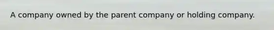 A company owned by the parent company or holding company.