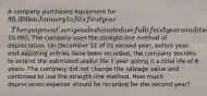 A company purchased equipment for 80,000 on January 1 of its first year. The equipment's original estimated useful life is 5 years and its estimated salvage value is10,000. The company uses the straight-line method of depreciation. On December 31 of its second year, before year-end adjusting entries have been recorded, the company decides to extend the estimated useful life 1 year giving it a total life of 6 years. The company did not change the salvage value and continues to use the straight-line method. How much depreciation expense should be recorded for the second year?