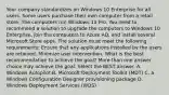 Your company standardizes on Windows 10 Enterprise for all users. Some users purchase their own computer from a retail store. The computers run Windows 10 Pro. You need to recommend a solution to upgrade the computers to Windows 10 Enterprise, join the computers to Azure AD, and install several Microsoft Store apps. The solution must meet the following requirements: Ensure that any applications installed by the users are retained. Minimize user intervention. What is the best recommendation to achieve the goal? More than one answer choice may achieve the goal. Select the BEST answer. A. Windows Autopilot B. Microsoft Deployment Toolkit (MDT) C. a Windows Configuration Designer provisioning package D. Windows Deployment Services (WDS)