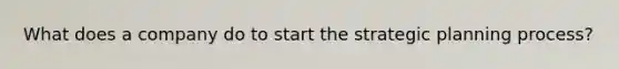 What does a company do to start the strategic planning process?