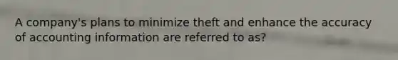 A company's plans to minimize theft and enhance the accuracy of accounting information are referred to as?