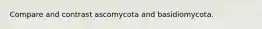 Compare and contrast ascomycota and basidiomycota.