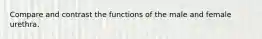 Compare and contrast the functions of the male and female urethra.