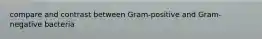 compare and contrast between Gram-positive and Gram-negative bacteria