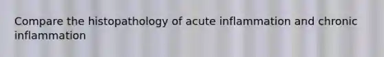 Compare the histopathology of acute inflammation and chronic inflammation