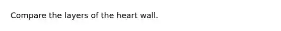 Compare the layers of the heart wall.