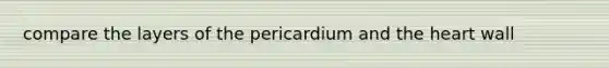 compare the layers of the pericardium and the heart wall