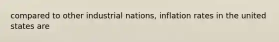 compared to other industrial nations, inflation rates in the united states are