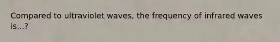 Compared to ultraviolet waves, the frequency of infrared waves is...?