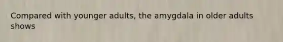 Compared with younger adults, the amygdala in older adults shows