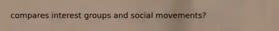 compares interest groups and social movements?