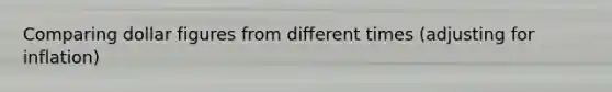 Comparing dollar figures from different times (adjusting for inflation)