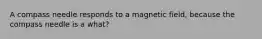 A compass needle responds to a magnetic field, because the compass needle is a what?